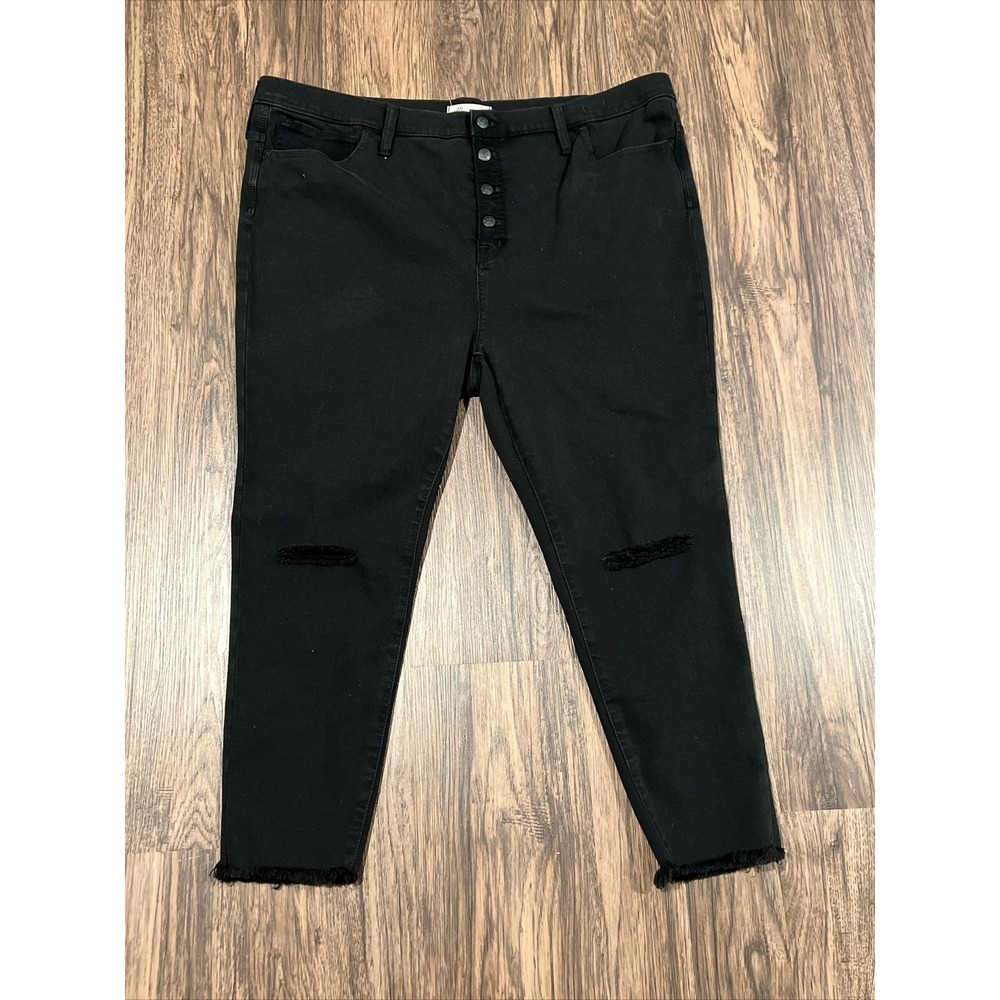 MADEWELL HIGH RISE 10" SKINNY JEANS IN Black Size 36